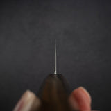 Hatsukokoro Hayabusa Ginsan Santoku 180mm Black Chacate