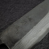 初心 雲影 青鋼二號 黑打 大馬士革 牛刀 210mm 灰檀 柄