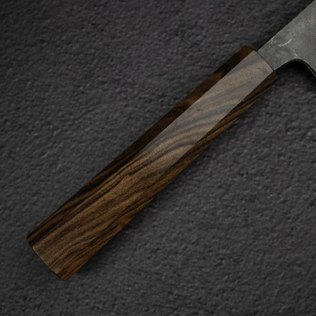 初心雲影 藍色 2 黑內大馬士革牛刀 210mm 黑色 Chacate 手柄