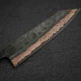 初心 x 二唐 Yorokobi SLD鋼 銅 大馬士革 切付 牛刀 210mm 樺木 柄