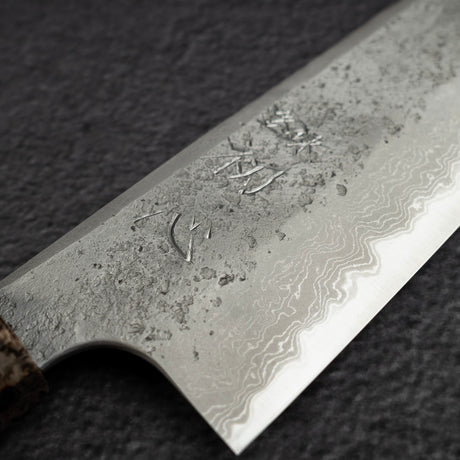 Nigara x Hatsukokoro Ryusui Blue 2 Damascus Nashiji  K-tip Gyuto 210mm