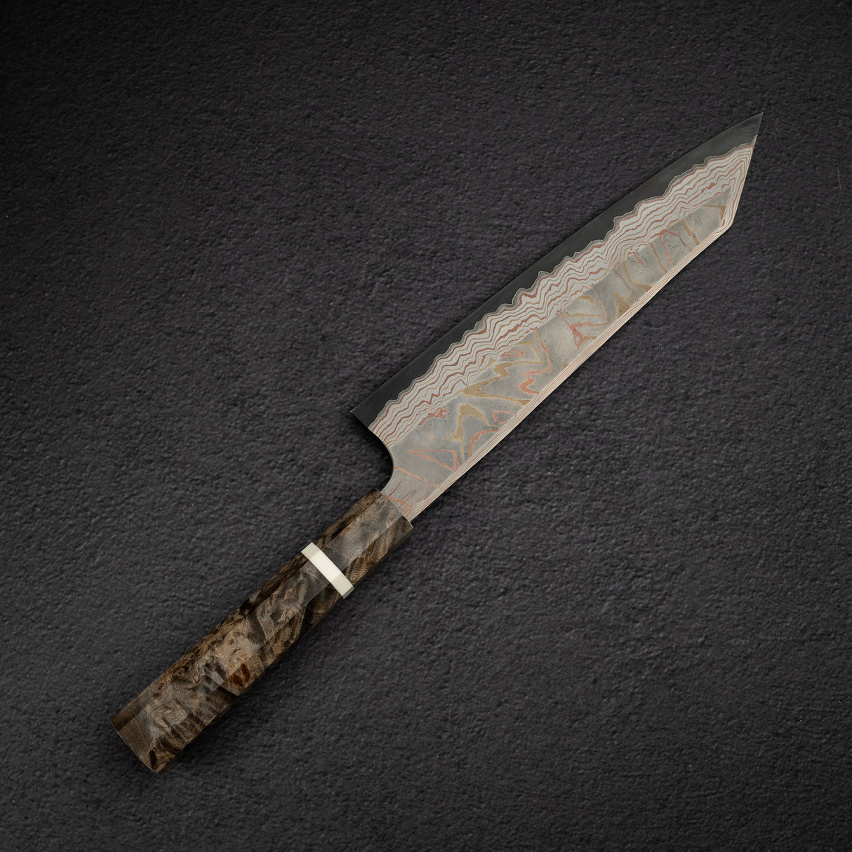 Hatsukokoro x Nigara Irodori Blue 2 Rainbow Damascus K-tip Gyuto 240mm