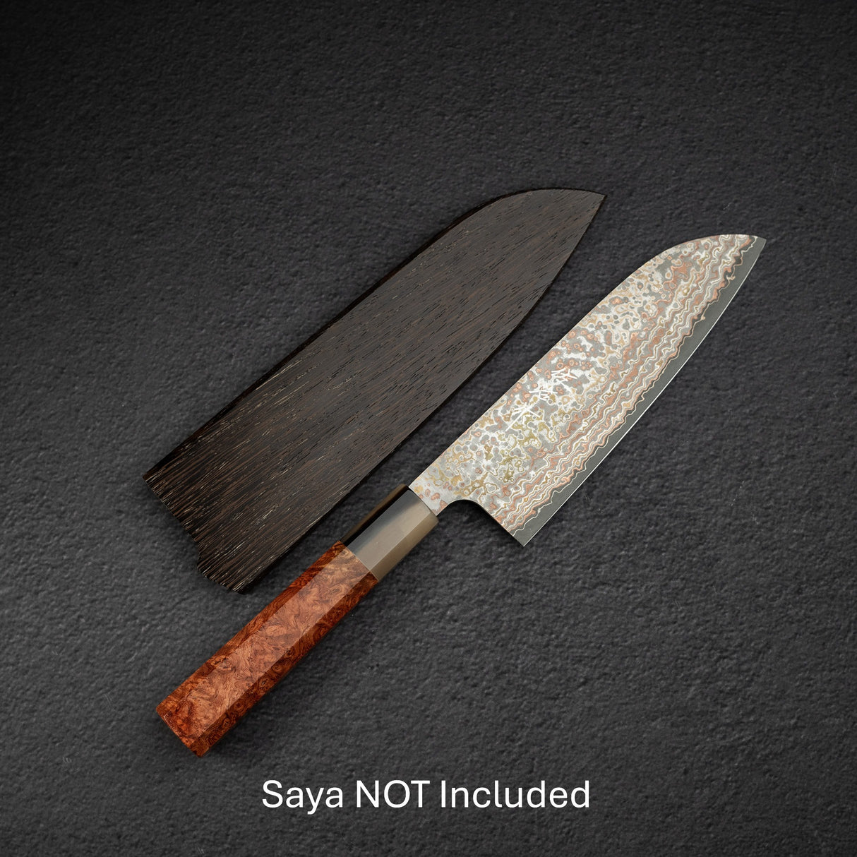 Takeshi Saji VG10 Rainbow Damascus Etched Santoku 165mm