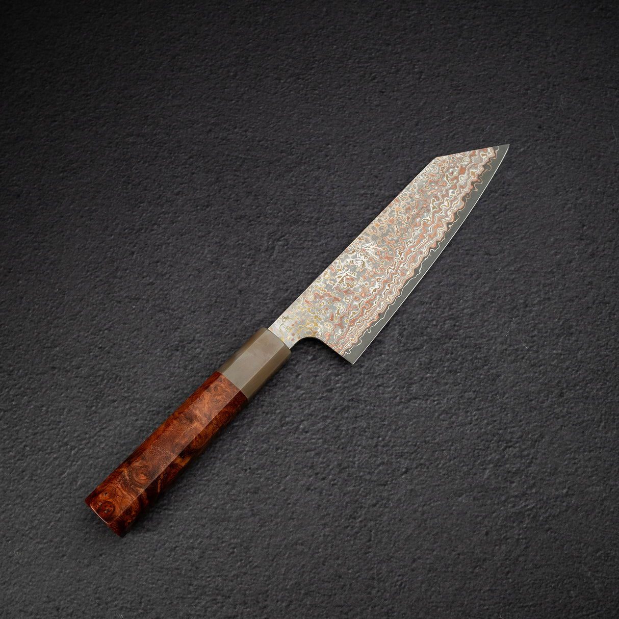 Takeshi Saji VG10 Rainbow Damascus Etched Bunka 165mm