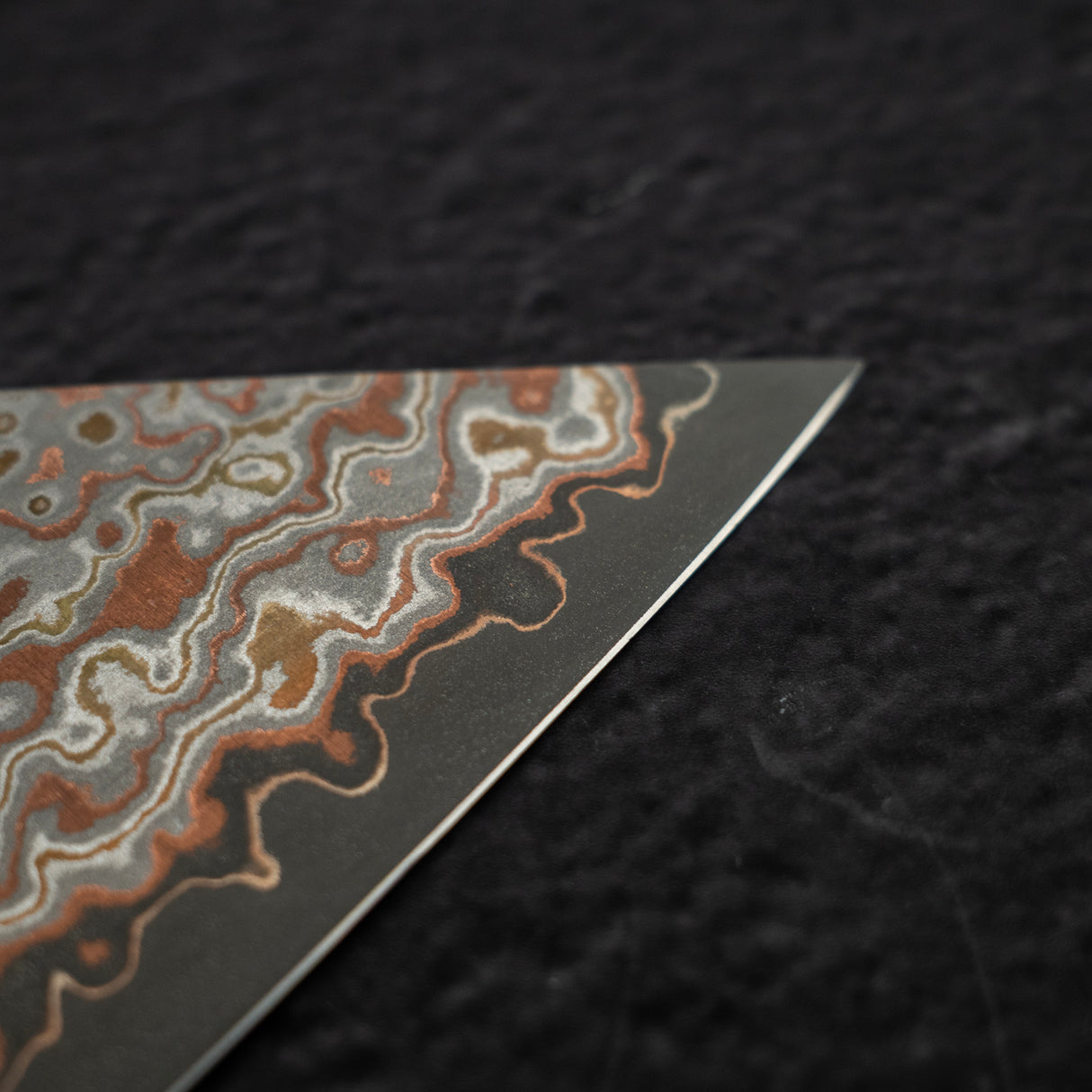 Takeshi Saji VG10 Rainbow Damascus Etched Bunka 165mm