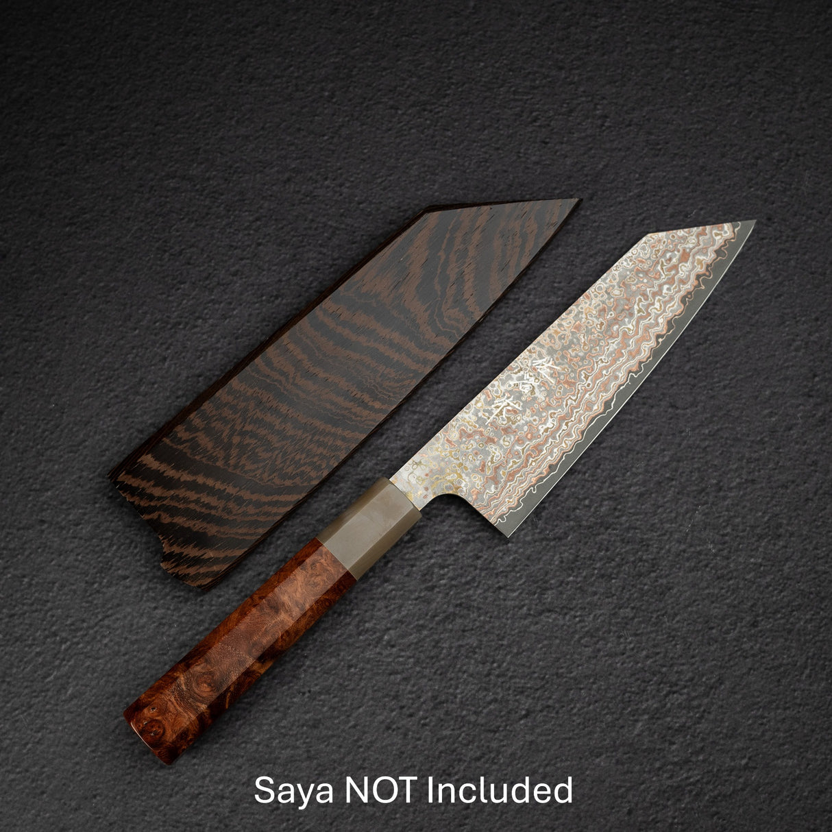 Takeshi Saji VG10 Rainbow Damascus Etched Bunka 165mm