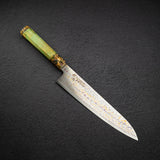 初心 孔雀 V-Toku-2 牛刀 210mm 彩虹 大馬士革 處理 綠