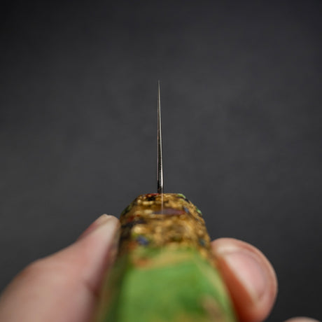 初心 孔雀 V-Toku-2 牛刀 210mm 彩虹 大馬士革 處理 綠