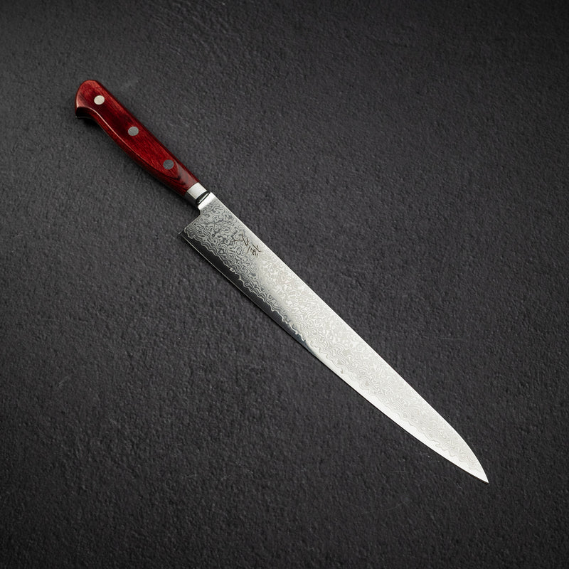 恆久 VG1鋼0鋼 大馬士革 筋引 240mm