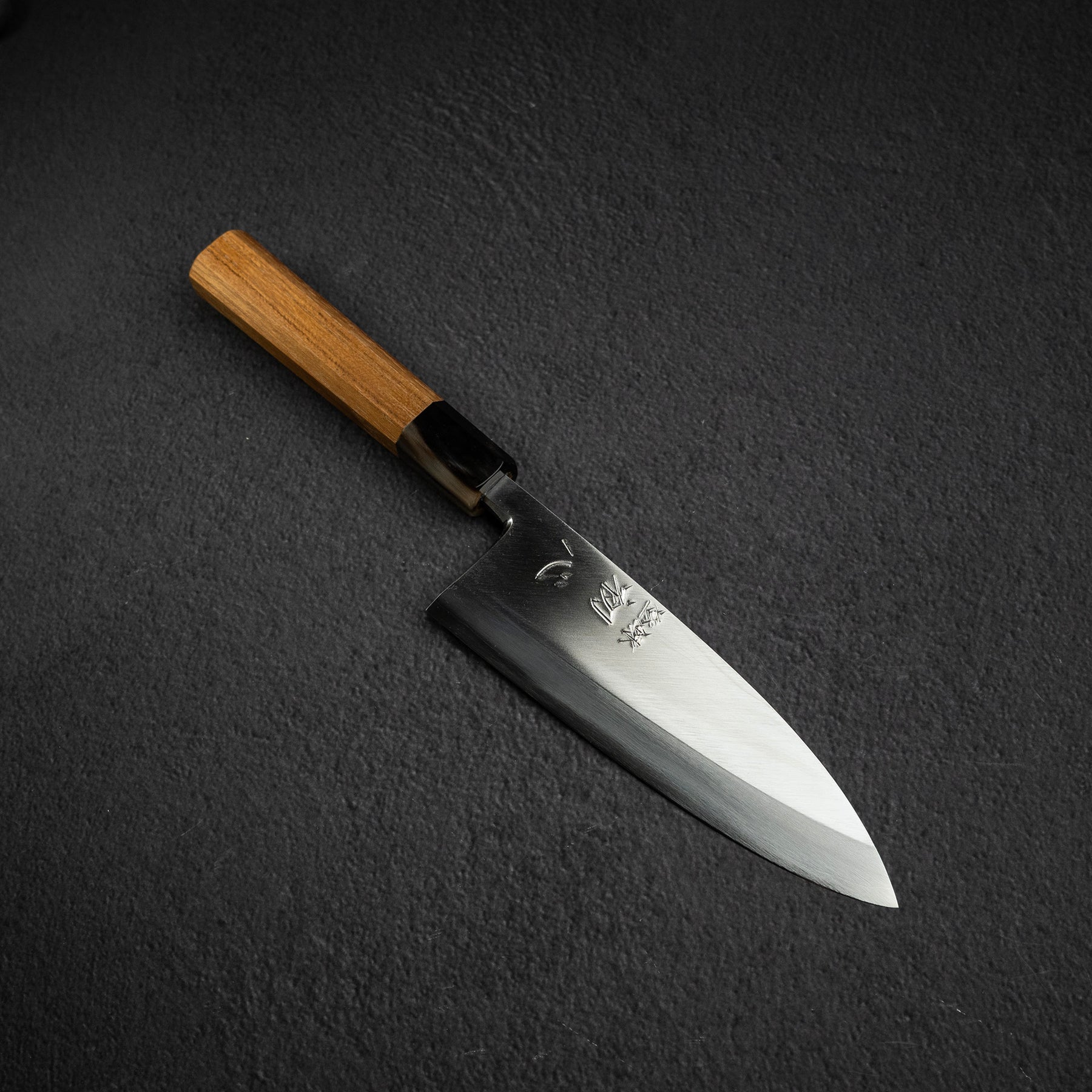 八角柄柚木大理石口金 Japanese knife handle