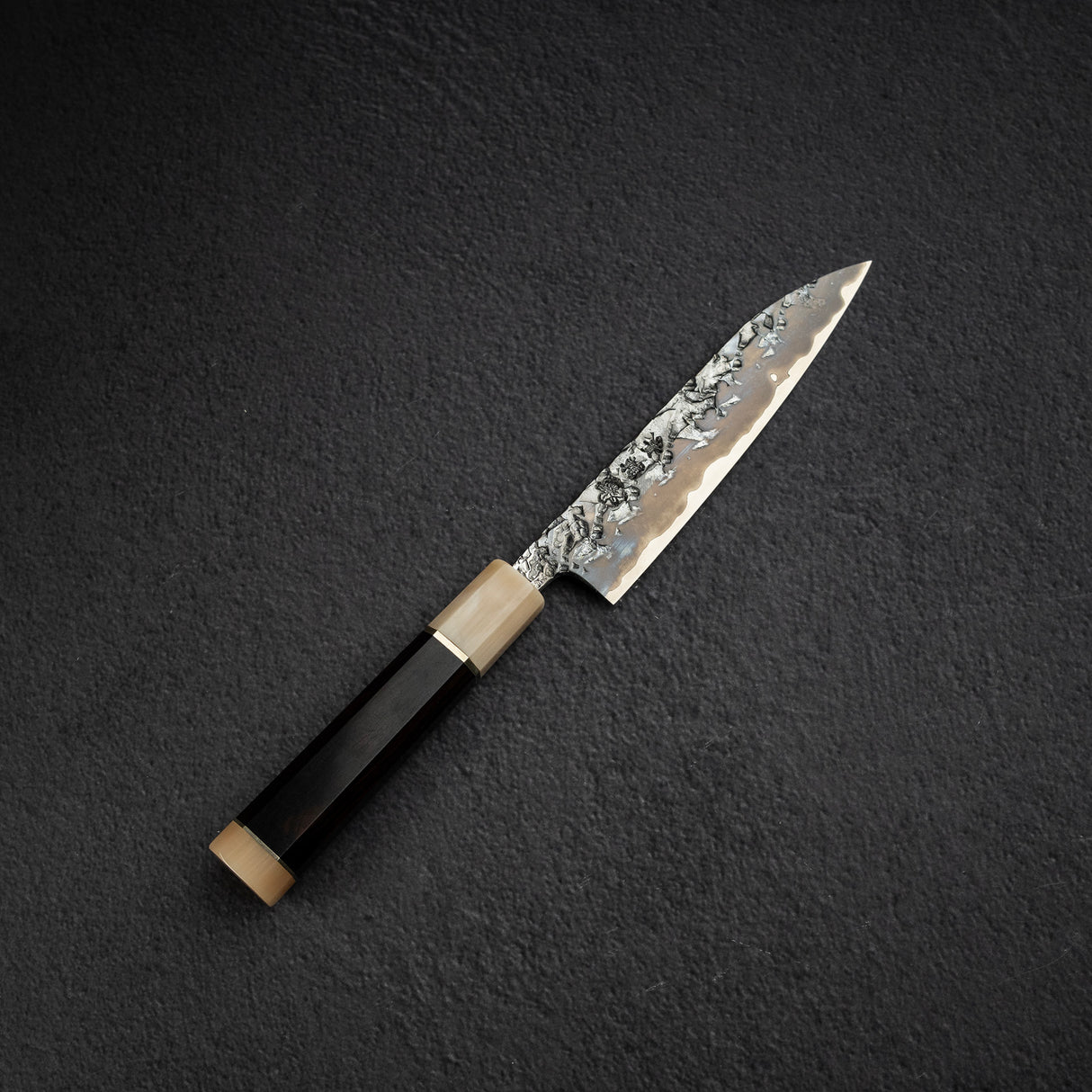 貴輔 x 新國 ATS34 小刀 / 蔬果刀 鎚目 鏡面 霞 處理 150mm w 刀套