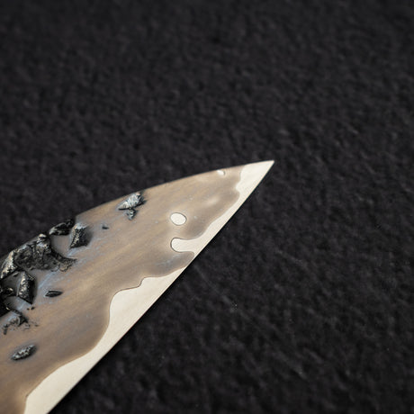 貴輔 x 新國 ATS34 小刀 / 蔬果刀 鎚目 鏡面 霞 處理 180mm w 刀套