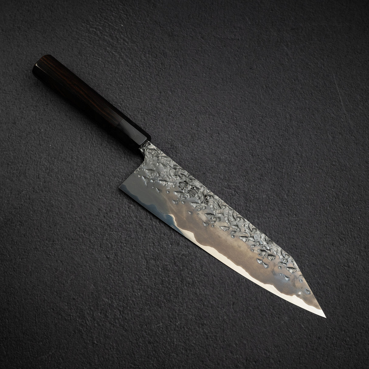 貴輔 x 新國 ATS34 切付 牛刀 鎚目 鏡面 霞 240mm w 刀套