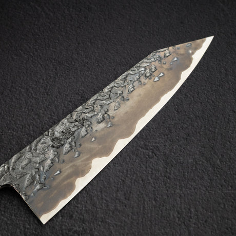 貴輔 x 新國 ATS34 切付 牛刀 鎚目 鏡面 霞 240mm w 刀套