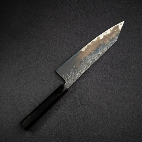 貴輔 x 新國 ATS34 切付 牛刀 鎚目 鏡面 霞 240mm w 刀套