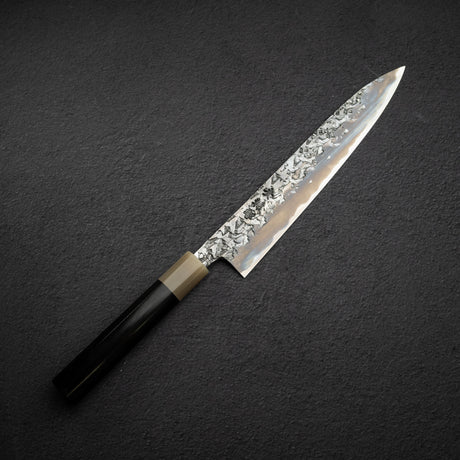 貴輔 x 新國 ATS34 筋引 鎚目 鏡面 霞 240mm w 刀套