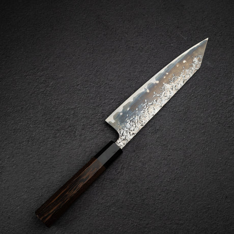 貴輔 x 新國 ATS34 切付 牛刀 鎚目 鏡面 霞 210mm w 刀套