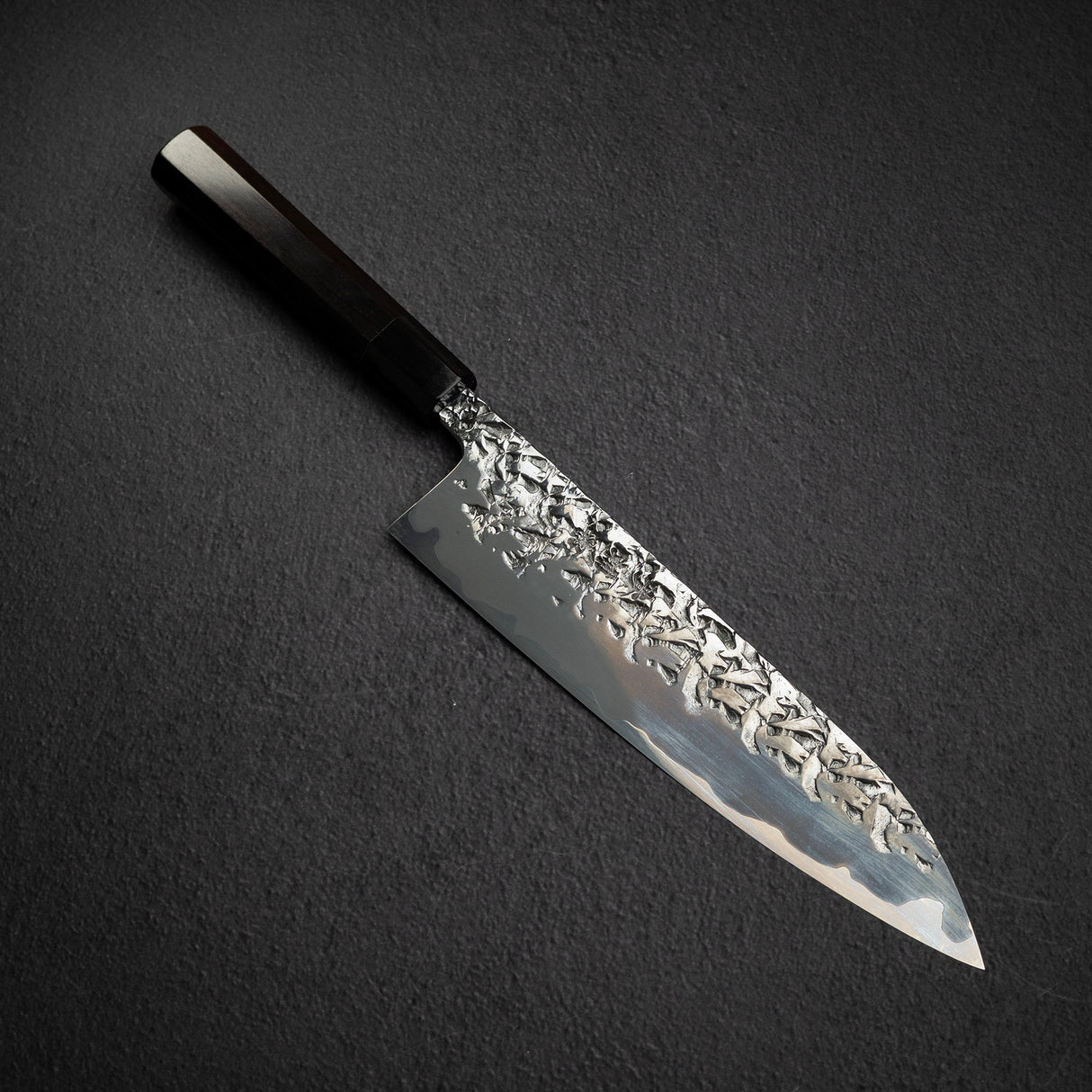 貴輔 x 新國 ATS34 牛刀 鎚目 鏡面 霞 240mm w 刀套