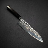貴輔 x 新國 ATS34 牛刀 鎚目 鏡面 霞 240mm w 刀套