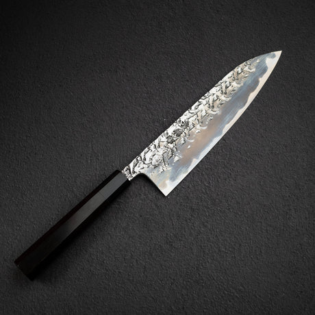 貴輔 x 新國 ATS34 牛刀 鎚目 鏡面 霞 240mm w 刀套