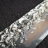 貴輔 x 新國 ATS34 牛刀 鎚目 鏡面 霞 240mm w 刀套