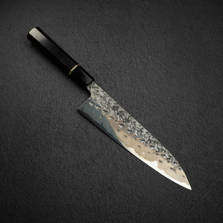 貴輔 x 新國 ATS34 牛刀 鎚目 鏡面 霞 210mm w 刀套