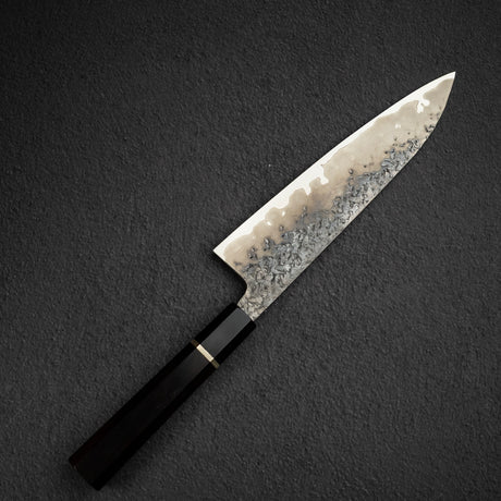 貴輔 x 新國 ATS34 牛刀 鎚目 鏡面 霞 210mm w 刀套