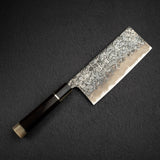 貴輔 x 新國 ATS34 中華包丁 鎚目 鏡面 霞 處理 180mm w 刀套