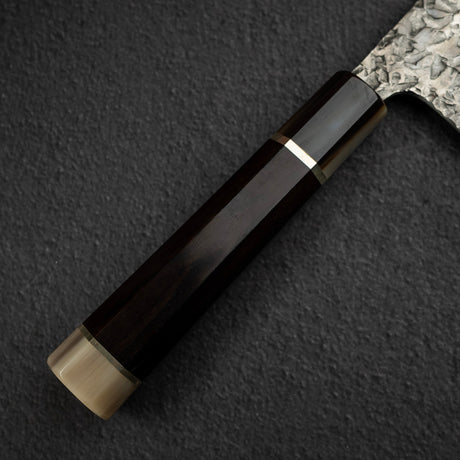 貴輔 x 新國 ATS34 中華包丁 鎚目 鏡面 霞 處理 180mm w 刀套