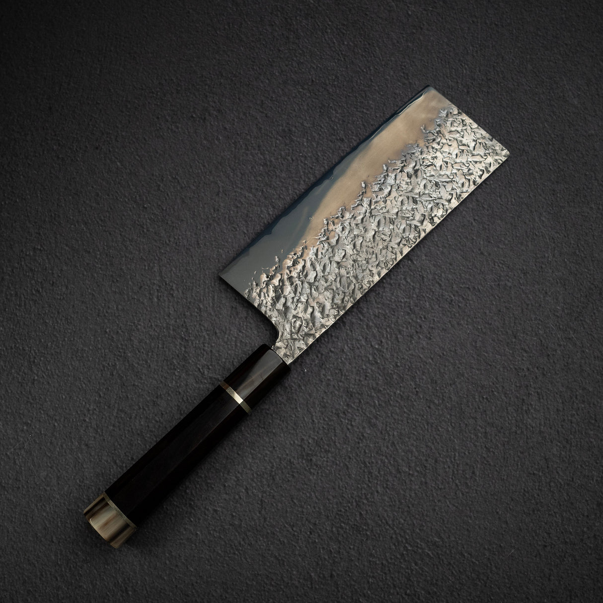 貴輔 x 新國 ATS34 中華包丁 鎚目 鏡面 霞 處理 180mm w 刀套