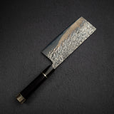 貴輔 x 新國 ATS34 中華包丁 鎚目 鏡面 霞 處理 180mm w 刀套