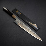 貴輔 x 新國 ATS34 筋引 鎚目 鏡面 霞 270mm w 刀套