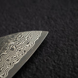 佐治武士 SG2 黑大馬士革三德刀 180mm 鐵木柄 + 非洲紫檀木鞘