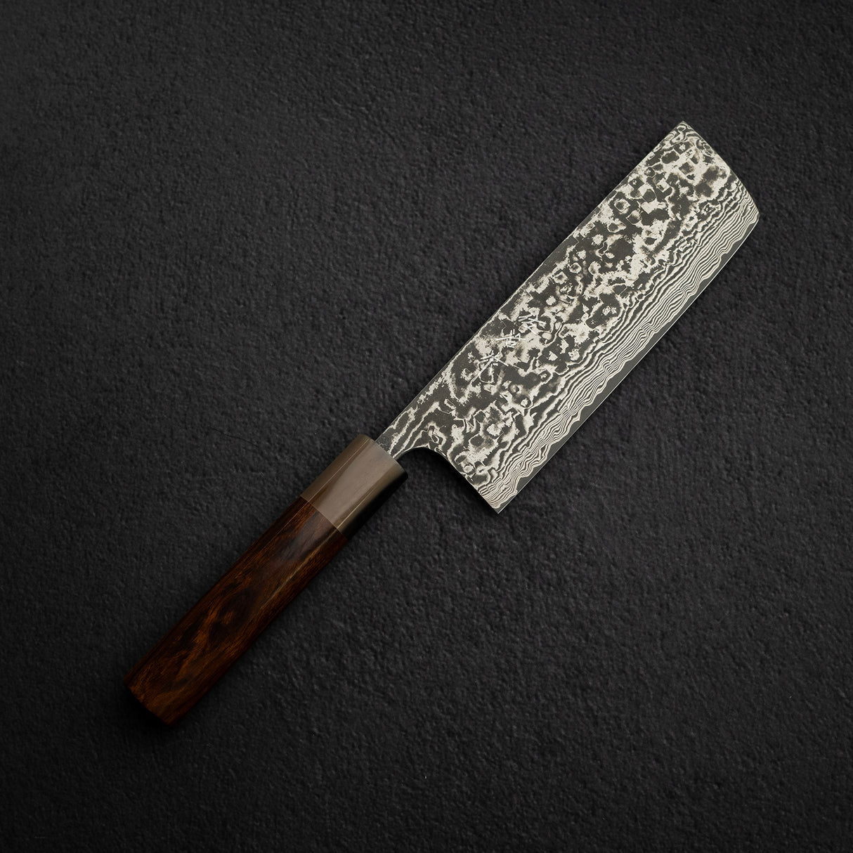 Takeshi Saji SG2 Black Damascus Nakiri 180mm Ironwood Handle Wenge Saya