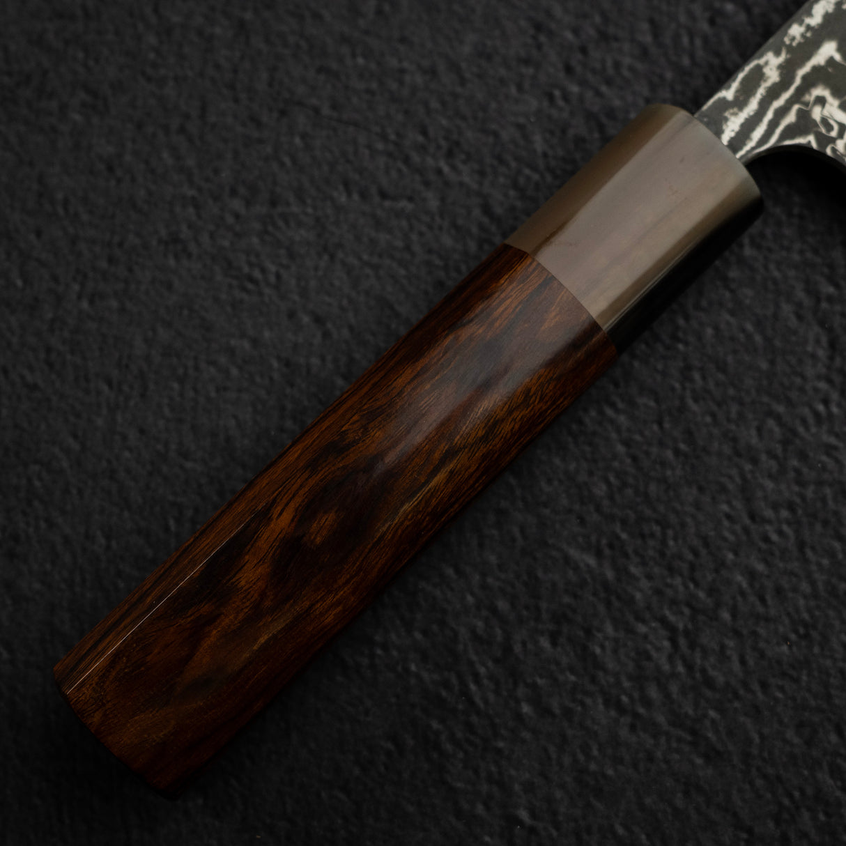 Takeshi Saji SG2 Black Damascus Nakiri 180mm Ironwood Handle Wenge Saya