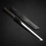 Exotic: Yoshikazu Ikeda White #1 Mizu-Honyaki Sakimaru Takohiki 330mm Fujisan Hamon