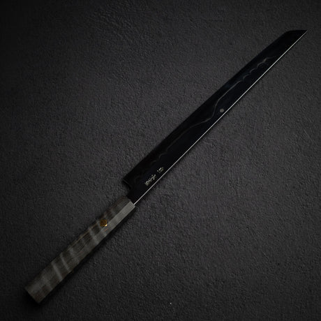特殊木材: 池田美和 白鋼一號 水本燒 先丸 蛸引 330mm 富士山 刃紋