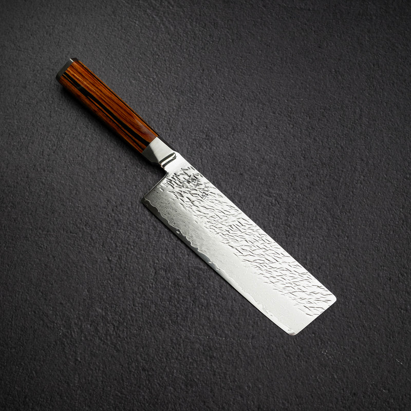 Ono 涼風 SG2鋼 / SG2粉末高速鋼 大馬士革 菜切刀 165mm 鎚目