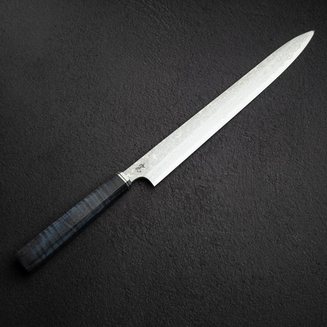 Hatsukokoro x Yoshihiro Yauji Blue 2 Damascus Yanagiba 330mm Old Stock