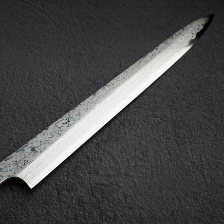 Hatsukokoro x Yoshihiro Yauji Blue 2 Damascus Yanagiba 330mm Old Stock