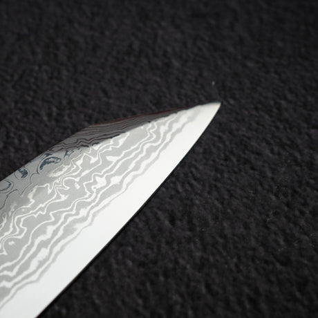 Hatsukokoro x Yoshihiro Yauji Blue 2 Damascus K-tip Yanagiba 330mm Old Stock