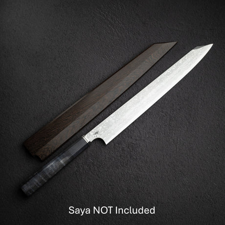 Hatsukokoro x Yoshihiro Yauji Blue 2 Damascus K-tip Yanagiba 330mm Old Stock