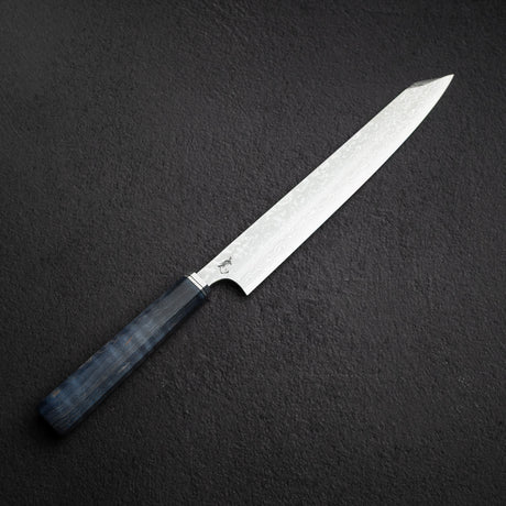 Hatsukokoro x Yoshihiro Yauji Blue 2 Damascus K-tip Yanagiba 270mm Old Stock