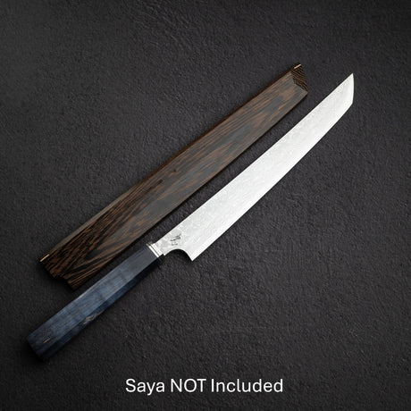 初心 x Yoshihiro Yauji Blue 2 大馬士革 270mm 先丸柳刃 舊庫存