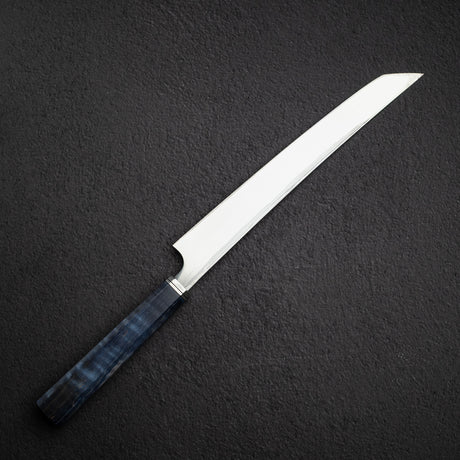 初心 x Yoshihiro Yauji Blue 2 大馬士革 270mm 先丸柳刃 舊庫存