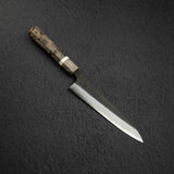 初心 蜃氣樓 小刀 / 蔬果刀 150mm 超級青鋼 / 青紙超級鋼 黑打 大馬士革