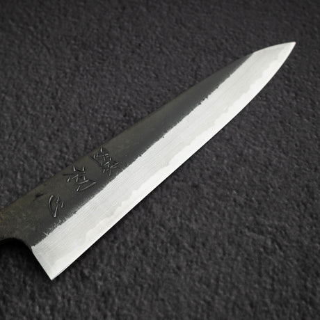 Hatsukokoro Shinkiro Petty 150mm Aogami Super Kurouchi Damascus