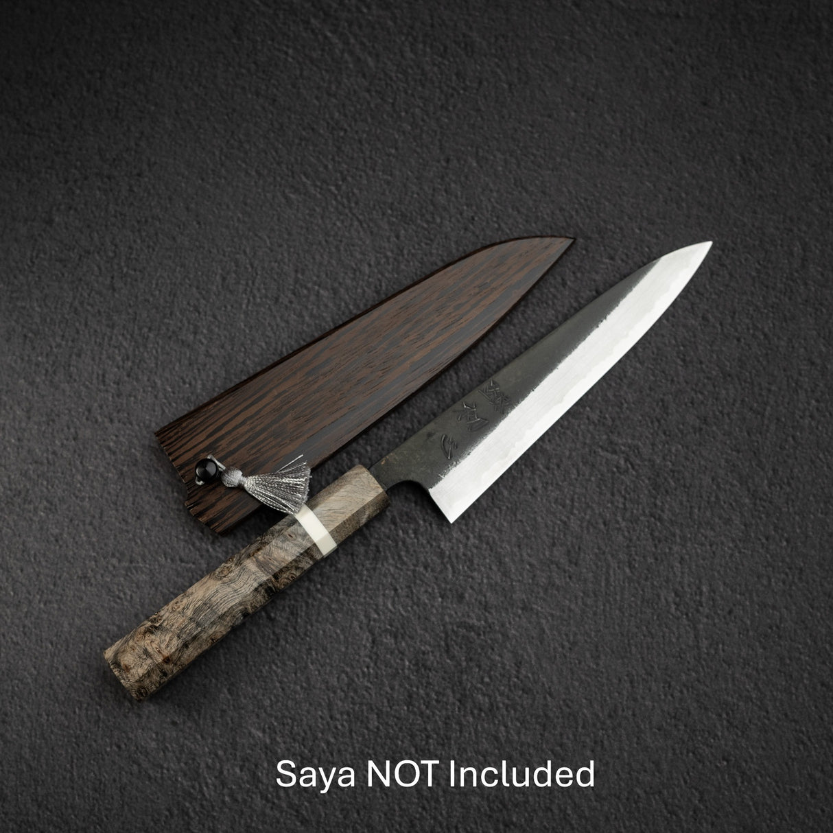 初心 蜃氣樓 小刀 / 蔬果刀 150mm 超級青鋼 / 青紙超級鋼 黑打 大馬士革