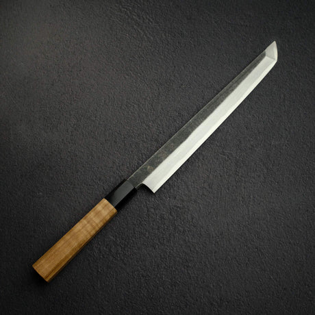 初心 x 直人作 Shirasagi Blue 2 Kurouchi 先丸柳刃 270mm