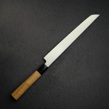 初心 x 直人作 Shirasagi Blue 2 Kurouchi 先丸柳刃 270mm
